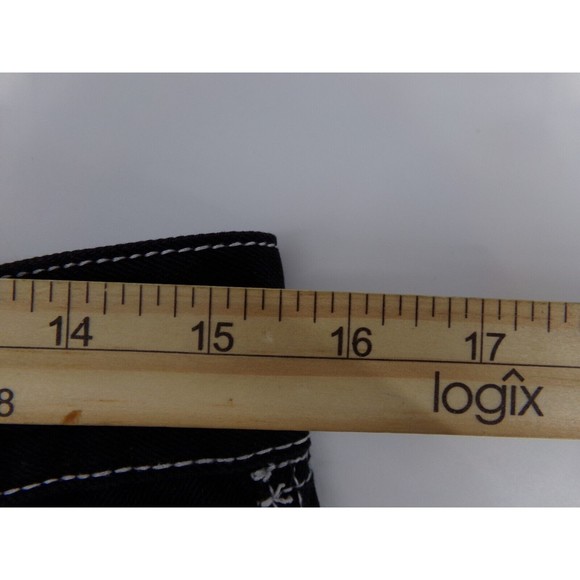 Women's Silver Dagger black distressed straight leg jeans Size 30X33 90's retro - Picture 9 of 12